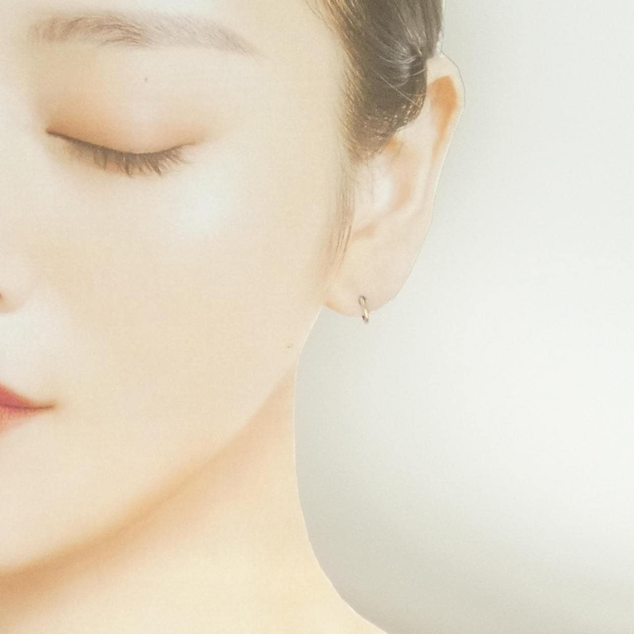 K18PG フープ ピアス