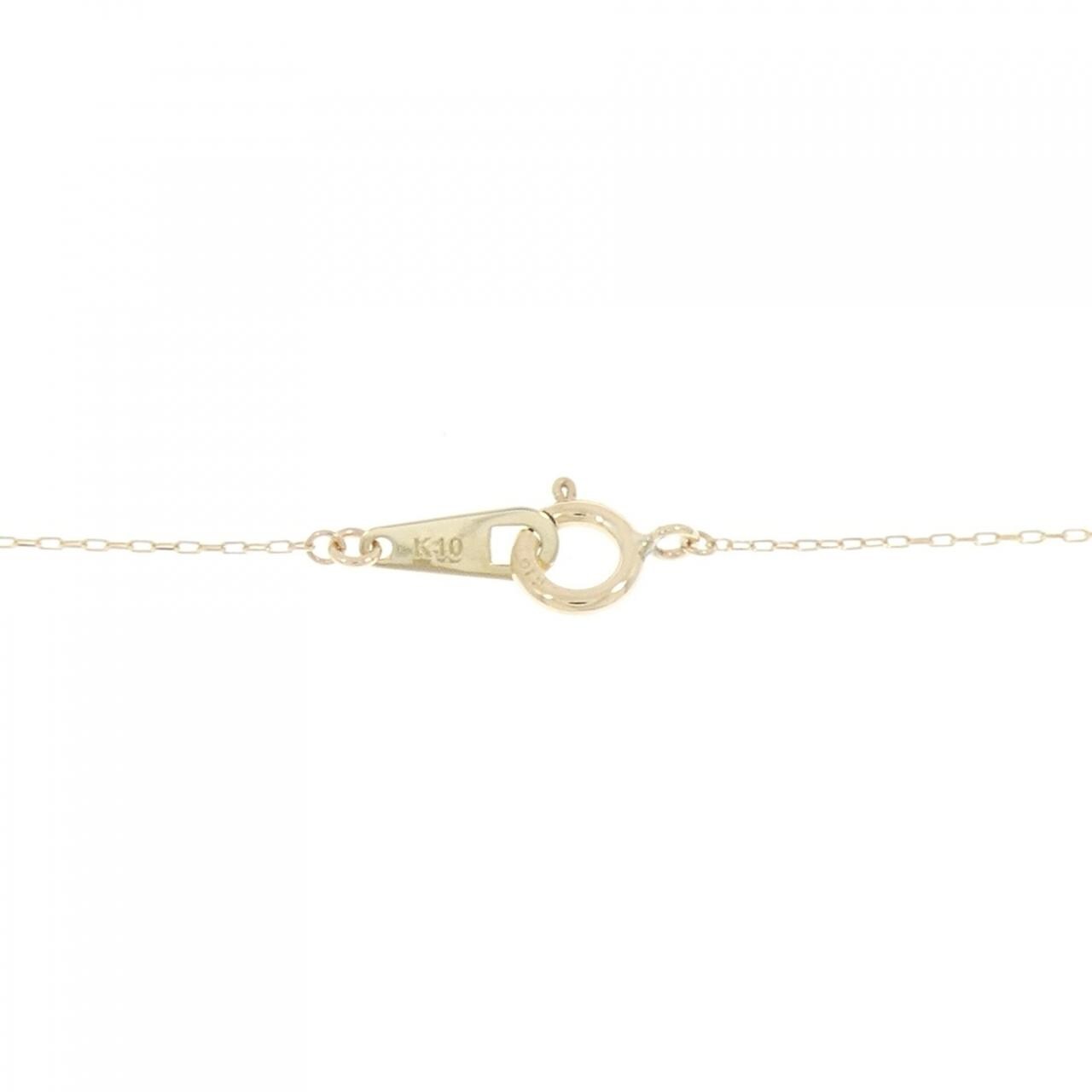 K10YG イニシャルW ダイヤモンド ネックレス