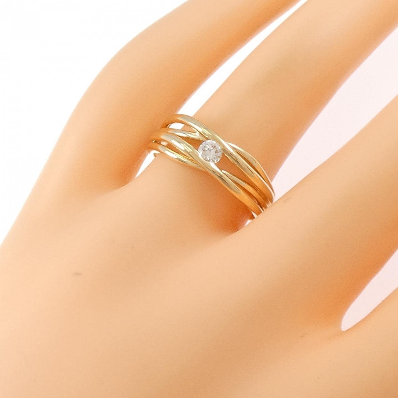 K18YG ダイヤモンド リング 0.15CT