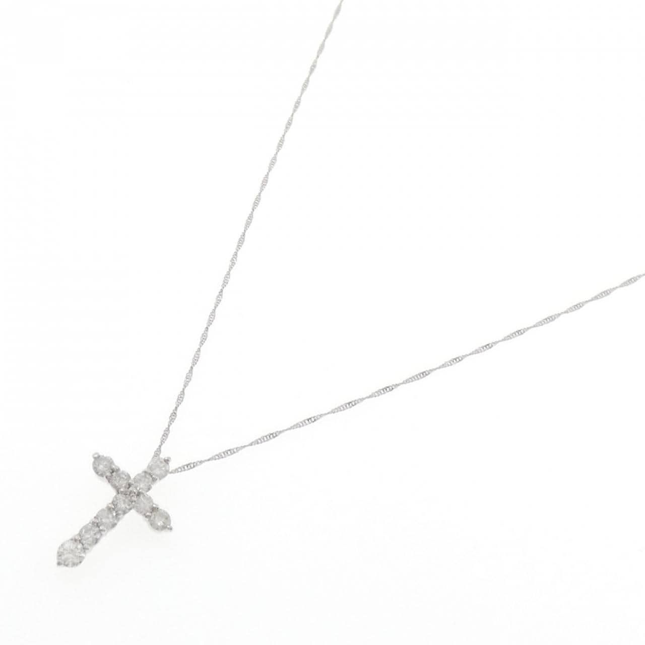 PT900/PT850 クロス ダイヤモンド ネックレス 0.50CT