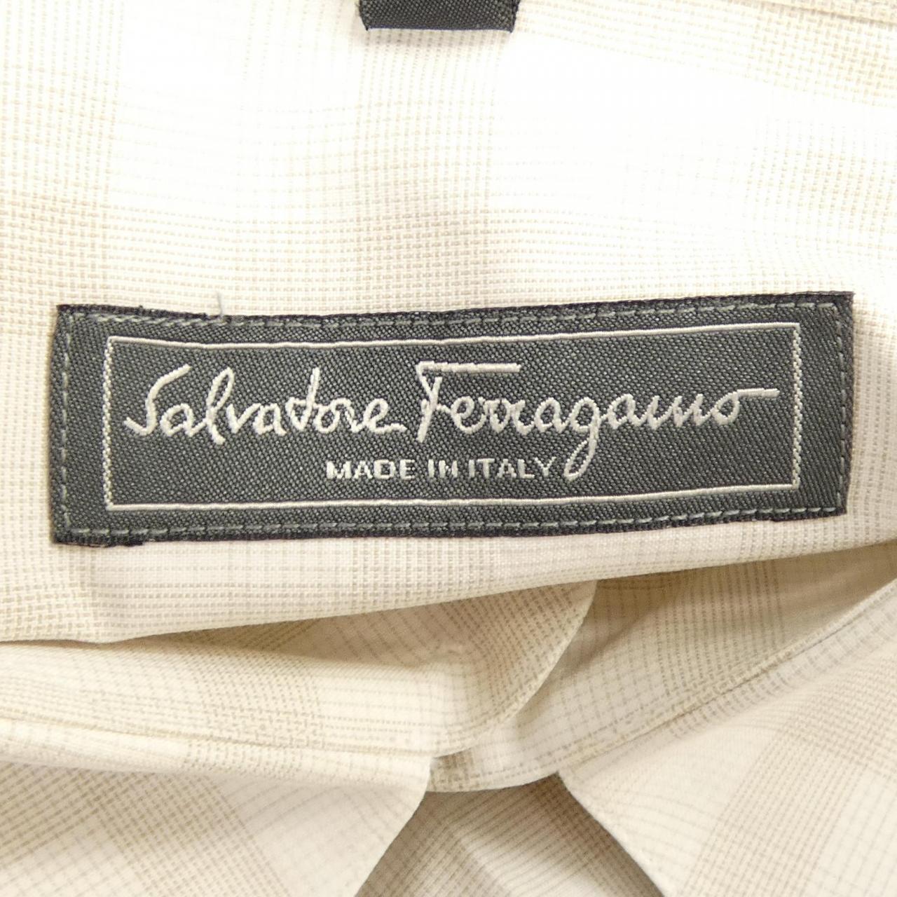 サルヴァトーレフェラガモ SALVATORE FERRAGAMO S／Sシャツ