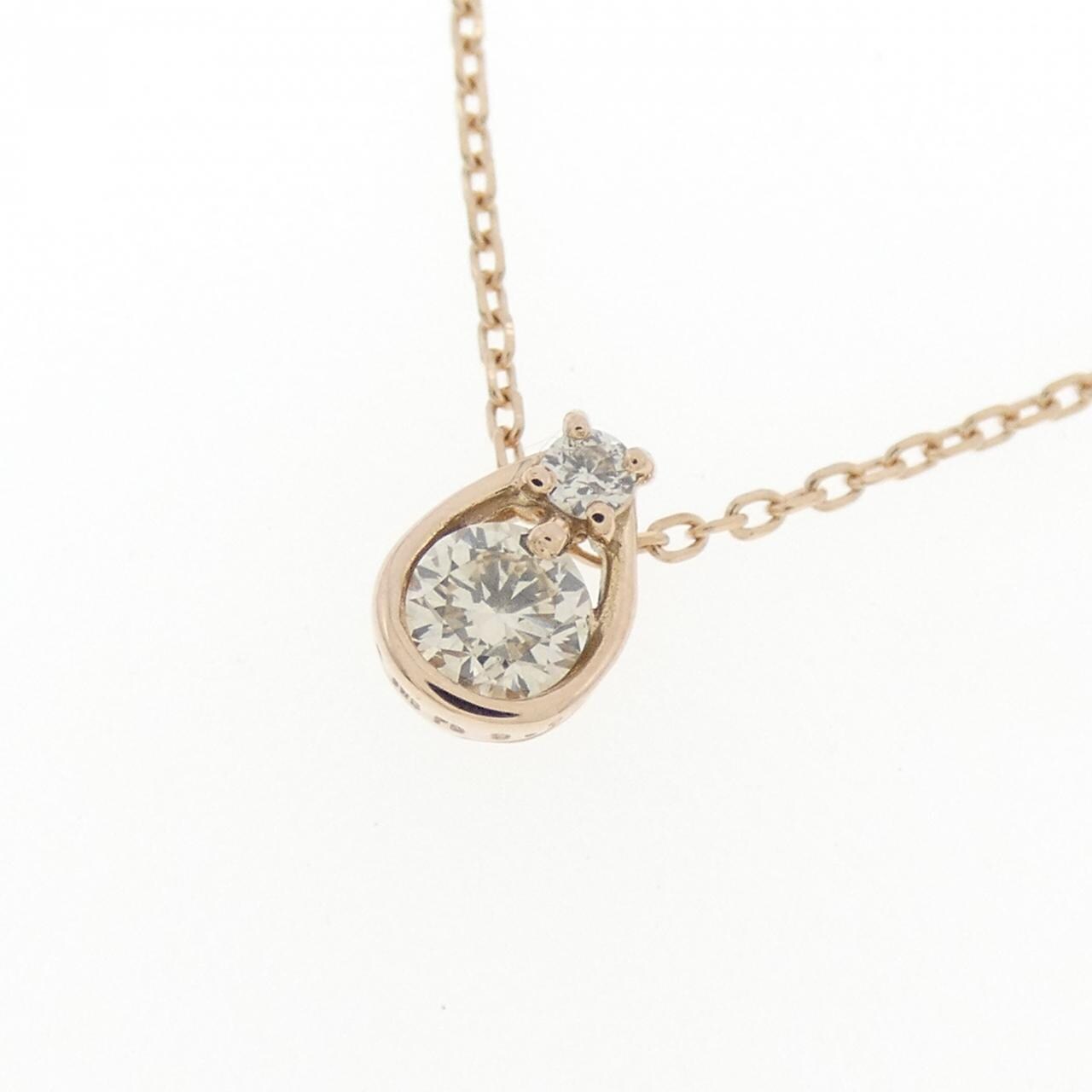 K18PG ダイヤモンド ネックレス 0.130CT