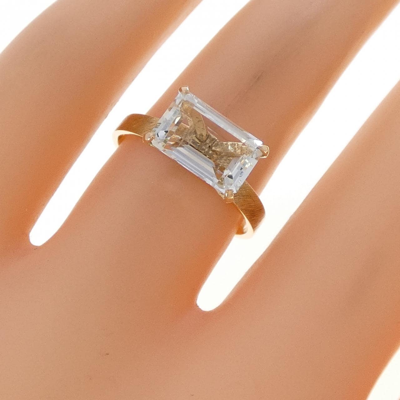 K18YG アクアマリン リング