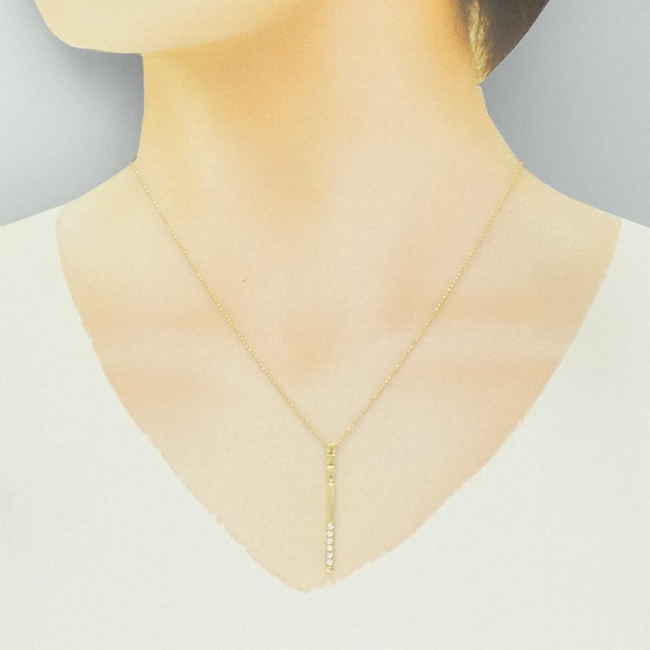 K18YG ダイヤモンド ネックレス 0.10CT