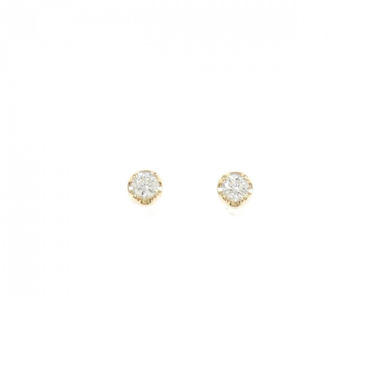 K18YG ダイヤモンド ピアス 0.1CT