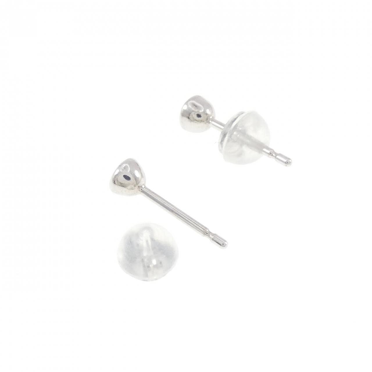 K18WG ソリティア ダイヤモンド ピアス 0.20CT