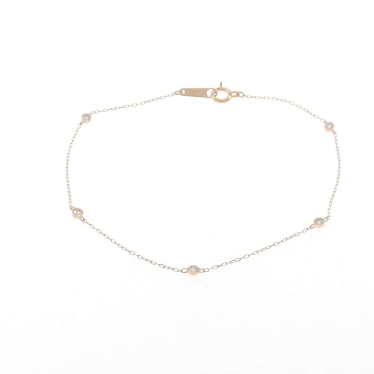 K18PG ダイヤモンド ブレスレット 0.10CT