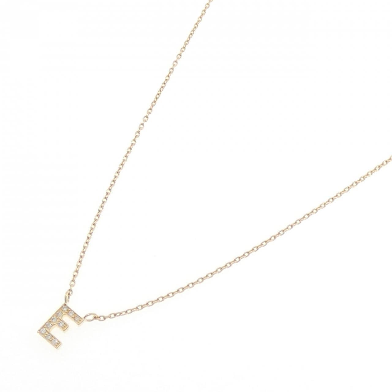 スタージュエリー イニシャル ダイヤモンド ネックレス 0.04CT