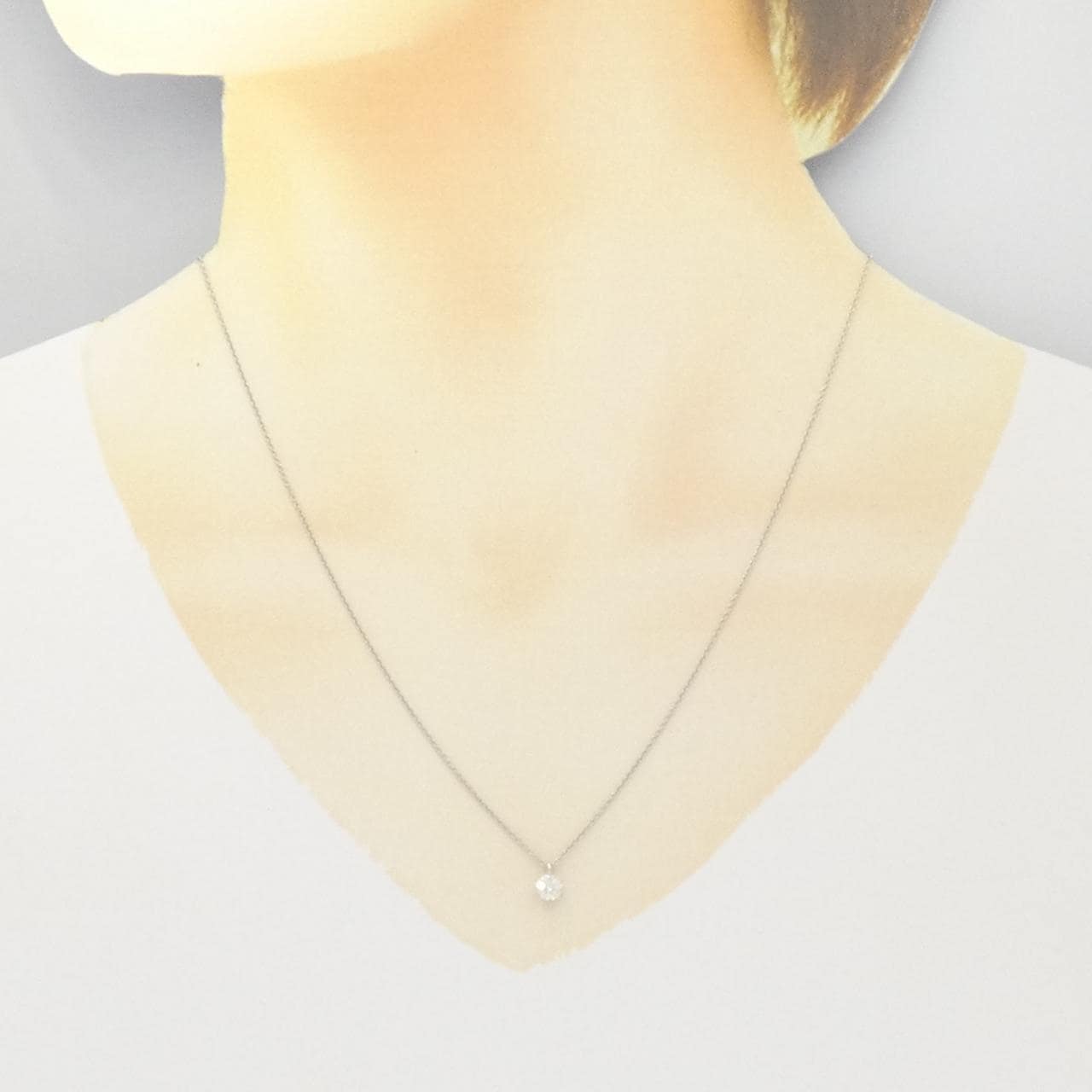 【リメイク】PT ダイヤモンド ネックレス 0.312CT F SI1 EXT