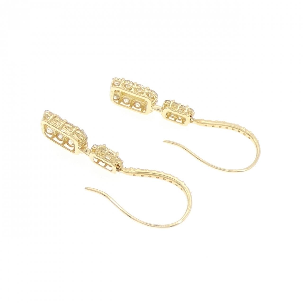 【新品】K18YG ダイヤモンド ピアス 1.40CT
