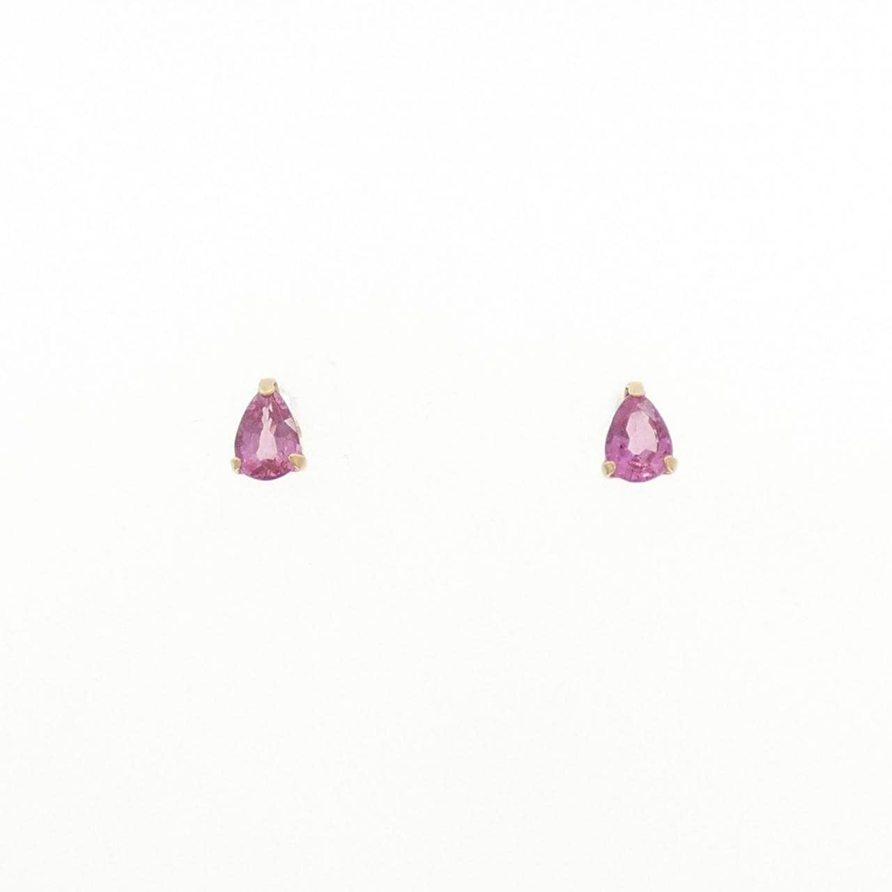 【新品】K18YG ルビー ピアス 0.26CT