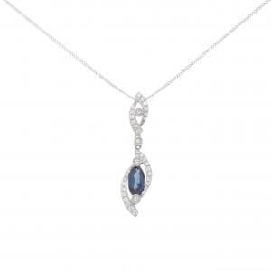 18KWG/K18WG サファイヤ ネックレス 0.724CT