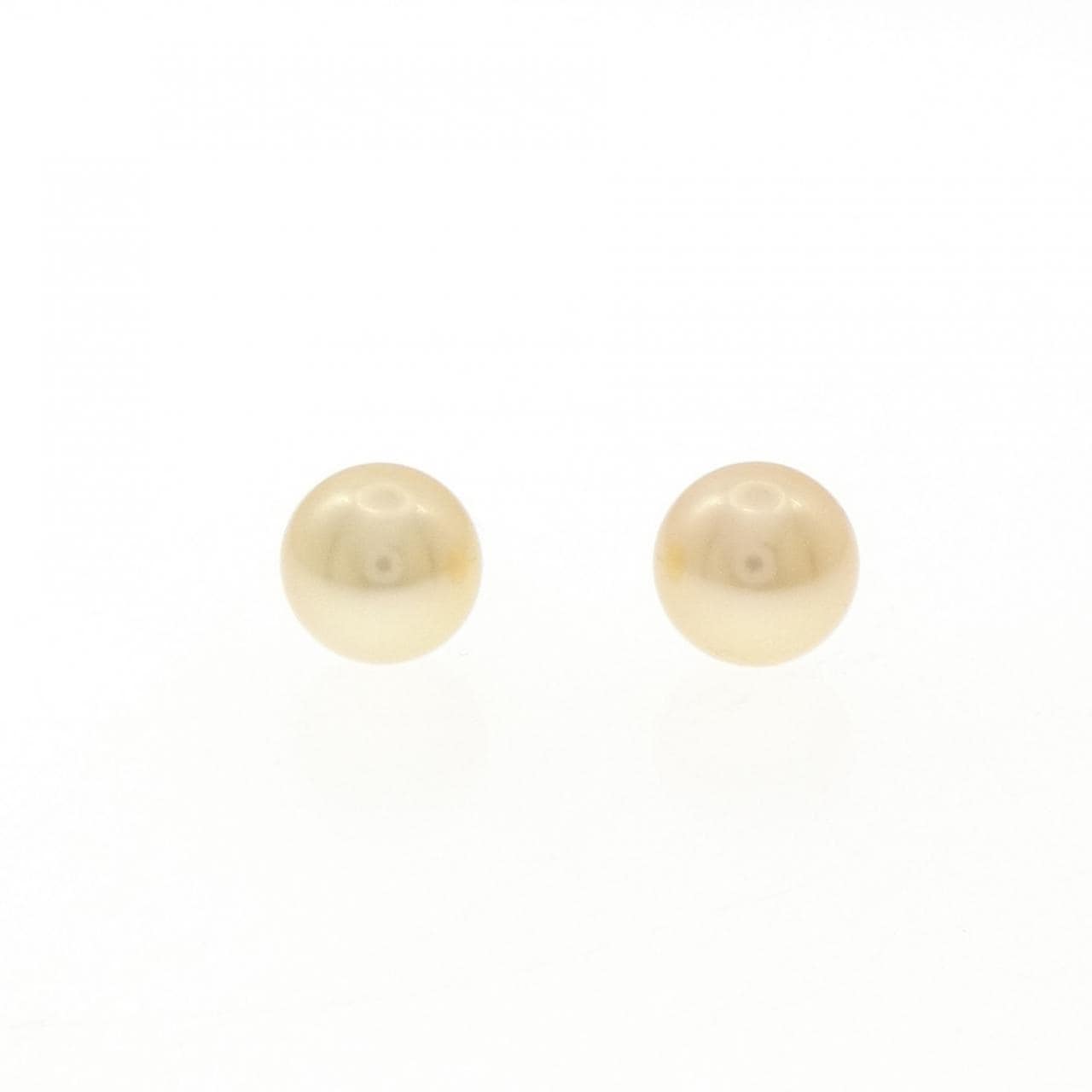 K18YG 白蝶パール ピアス 8.3mm
