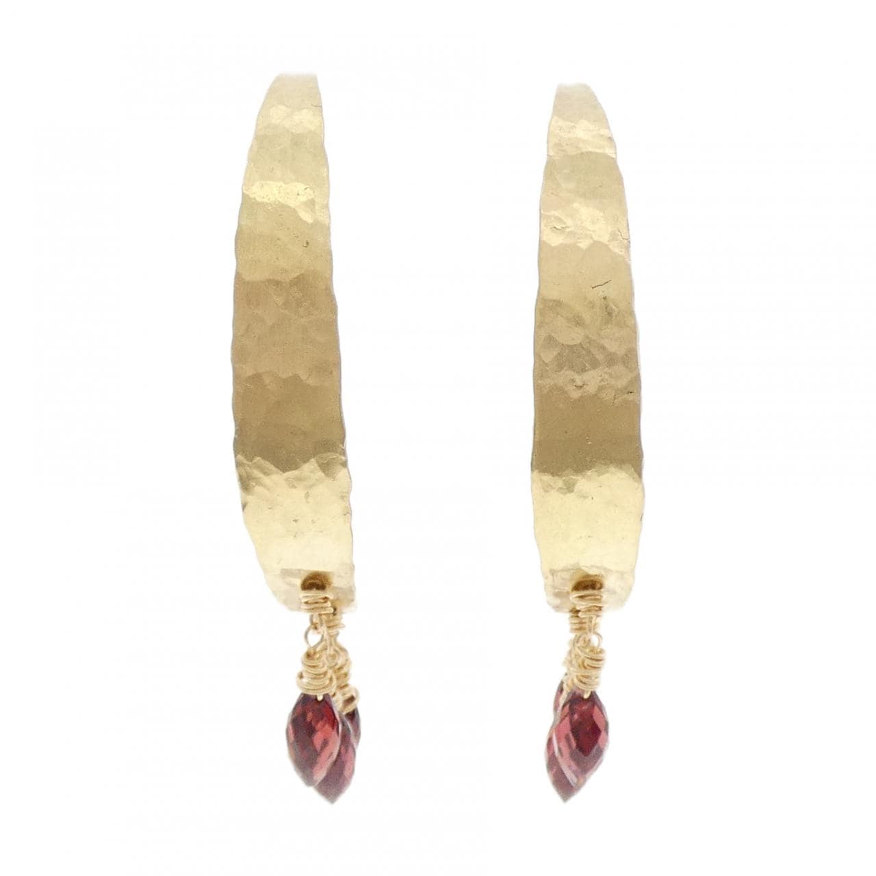 14KYG/585YG ガーネット ピアス