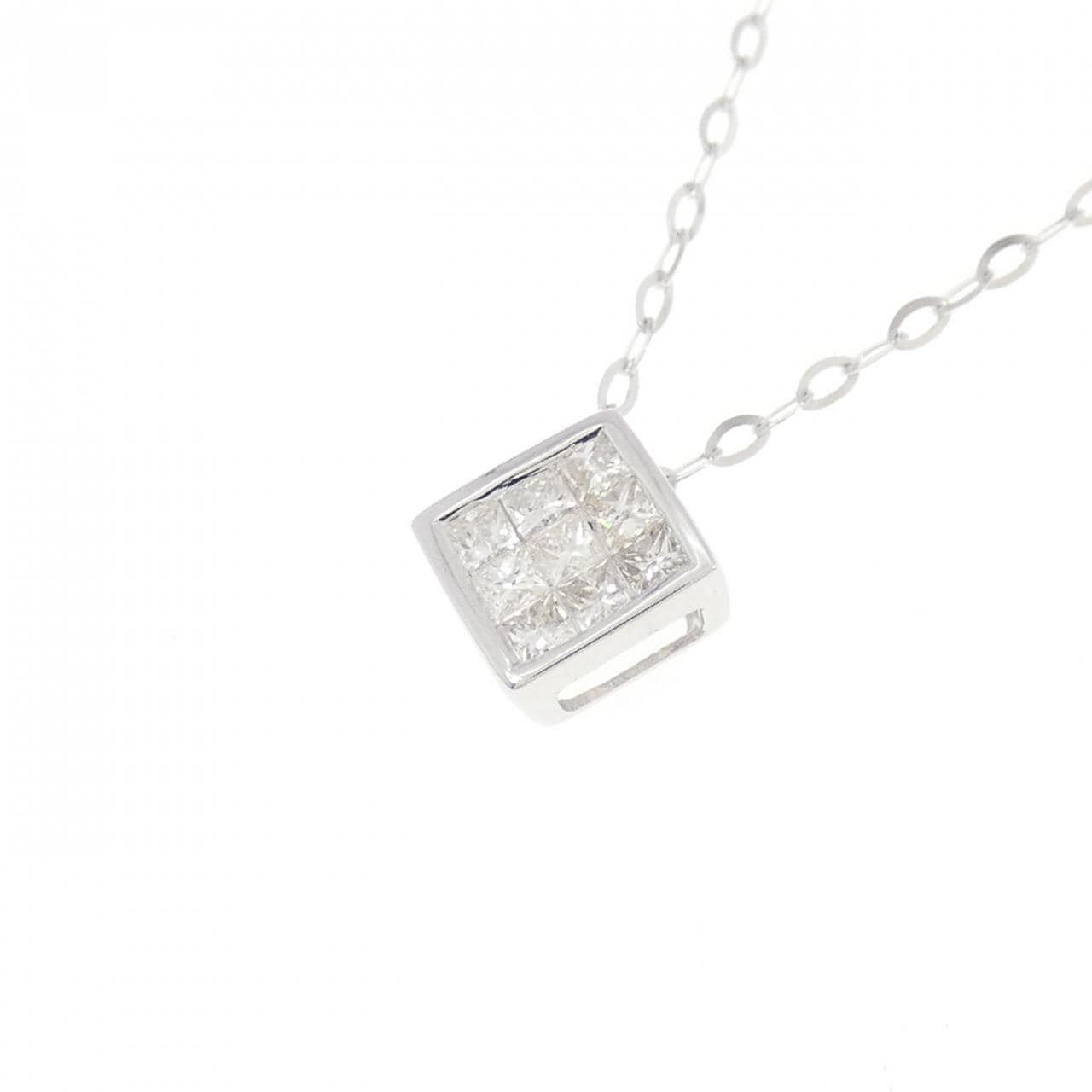 K18WG ダイヤモンド ネックレス 0.20CT