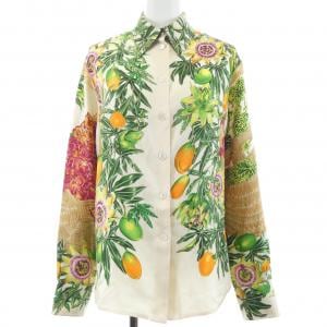 エルメス HERMES PASSIFLORES ツイルレーヌ. シャツ