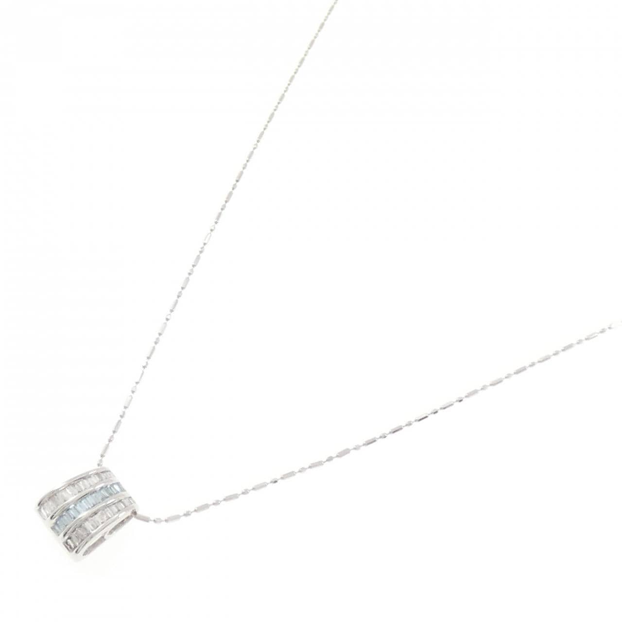 K18WG ダイヤモンド ネックレス 0.24CT