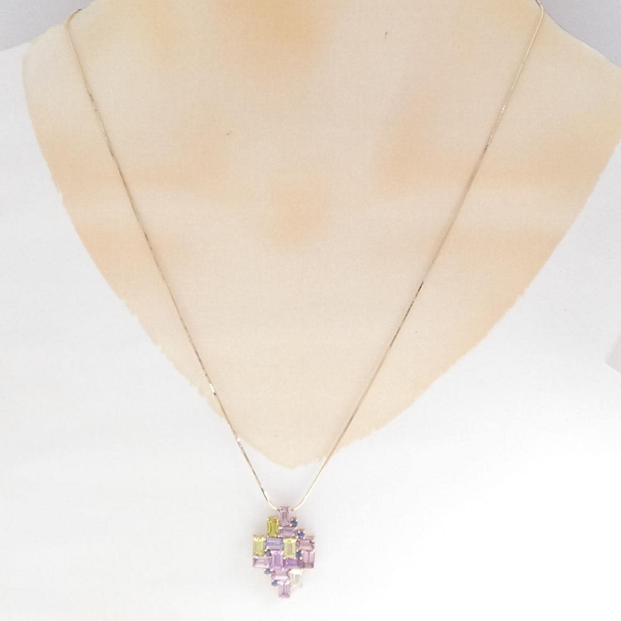 K18PG サファイヤ ネックレス 4.60CT