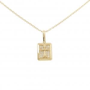 K18YG クロス ダイヤモンド ネックレス 0.33CT