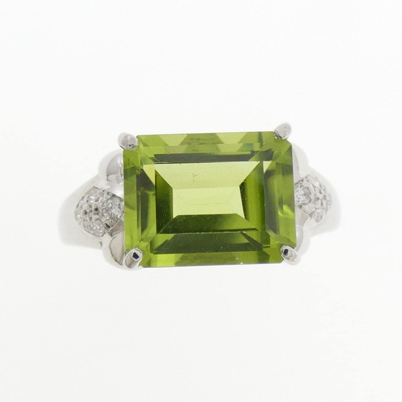 PT900 ペリドット リング 3.70CT