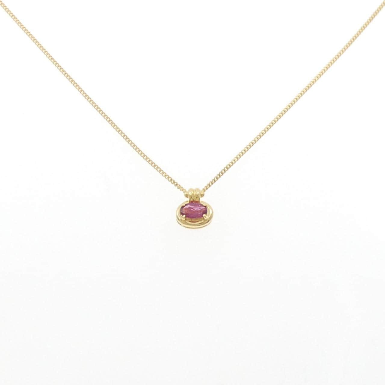 K18YG ルビー ネックレス 0.26CT
