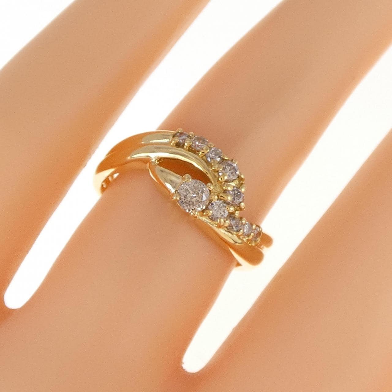 K18YG ダイヤモンド リング 0.32CT