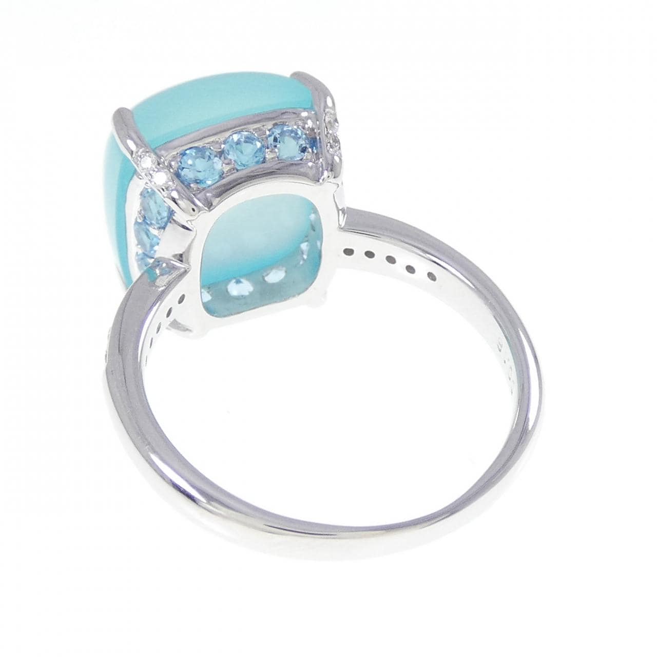 K18WG カラーストーン リング