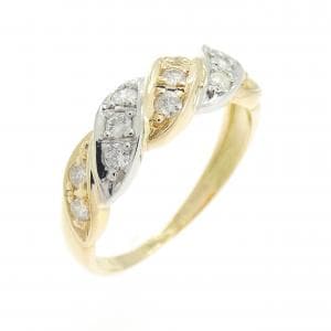 K18YG/PT900 ダイヤモンド リング 0.20CT