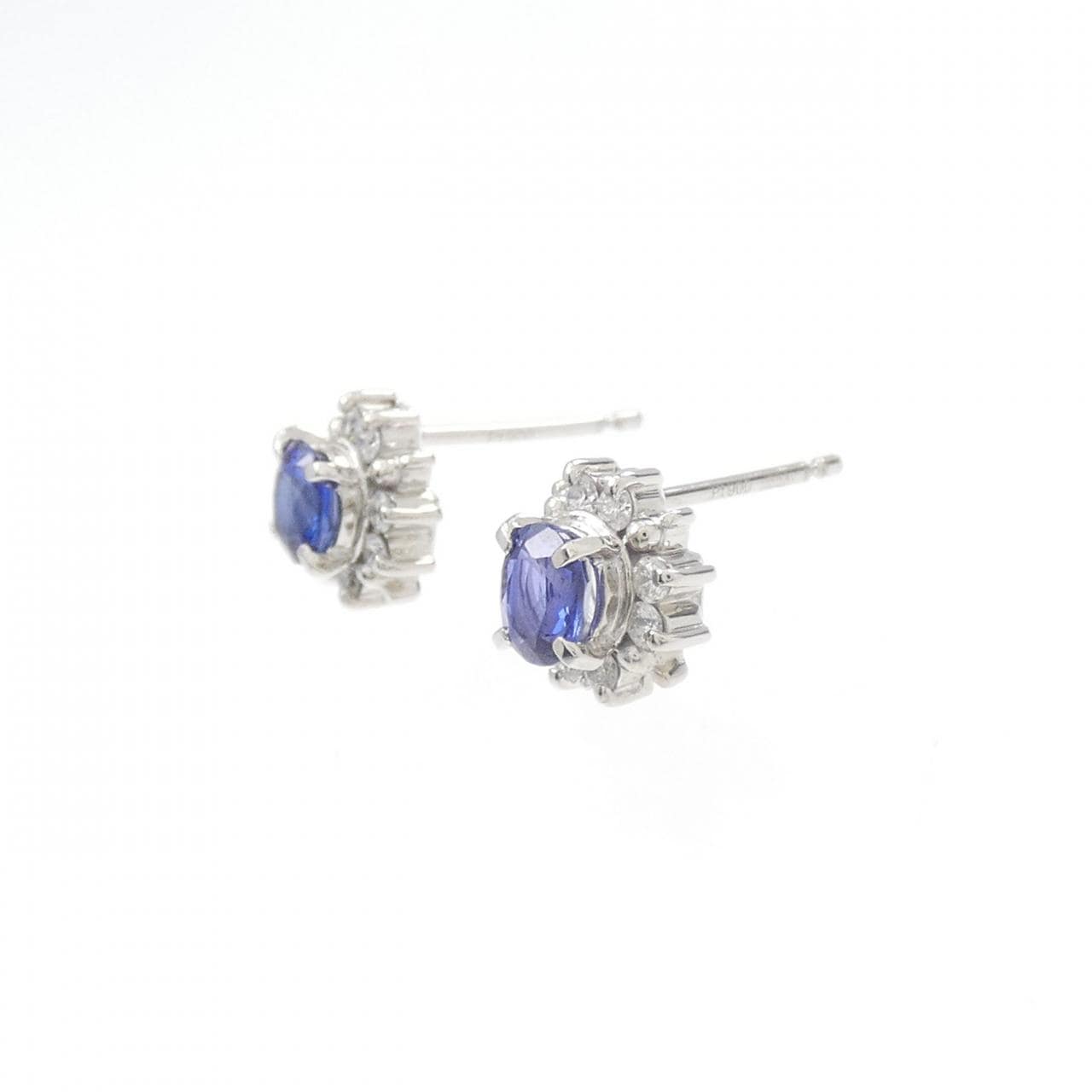 PT サファイヤ ピアス 0.61CT