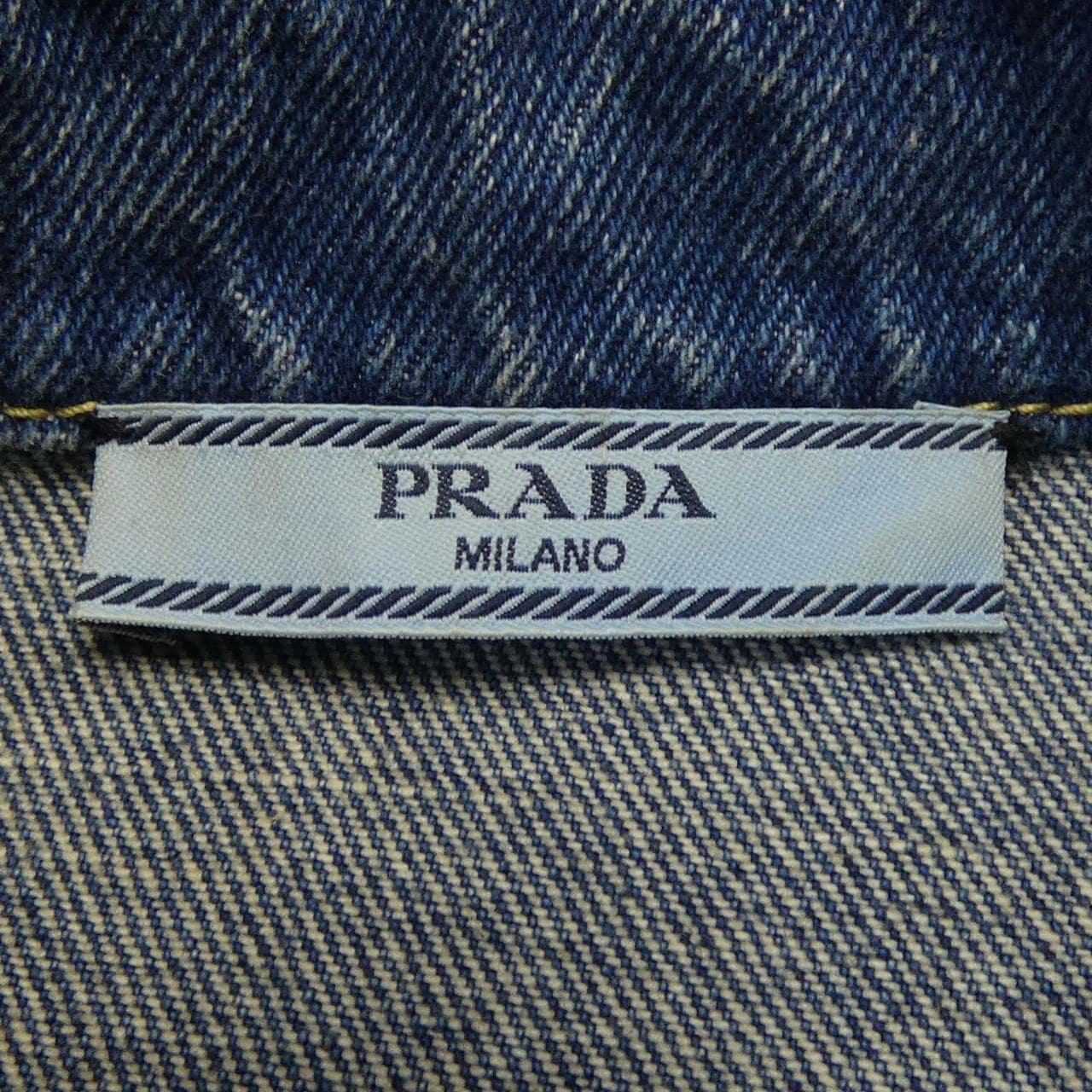 プラダ PRADA トライアングルロゴ オーバーサイズ オーガニックデニムシャツ GFC036 S212 1ZAB シャツ