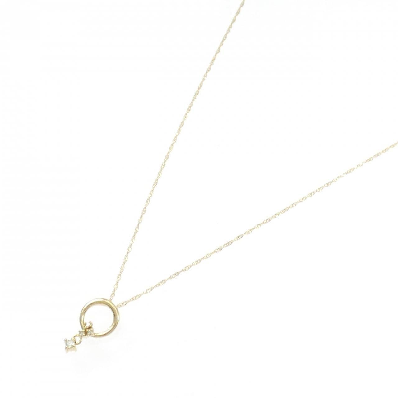 K18YG/750YG ダイヤモンド ネックレス 0.05CT