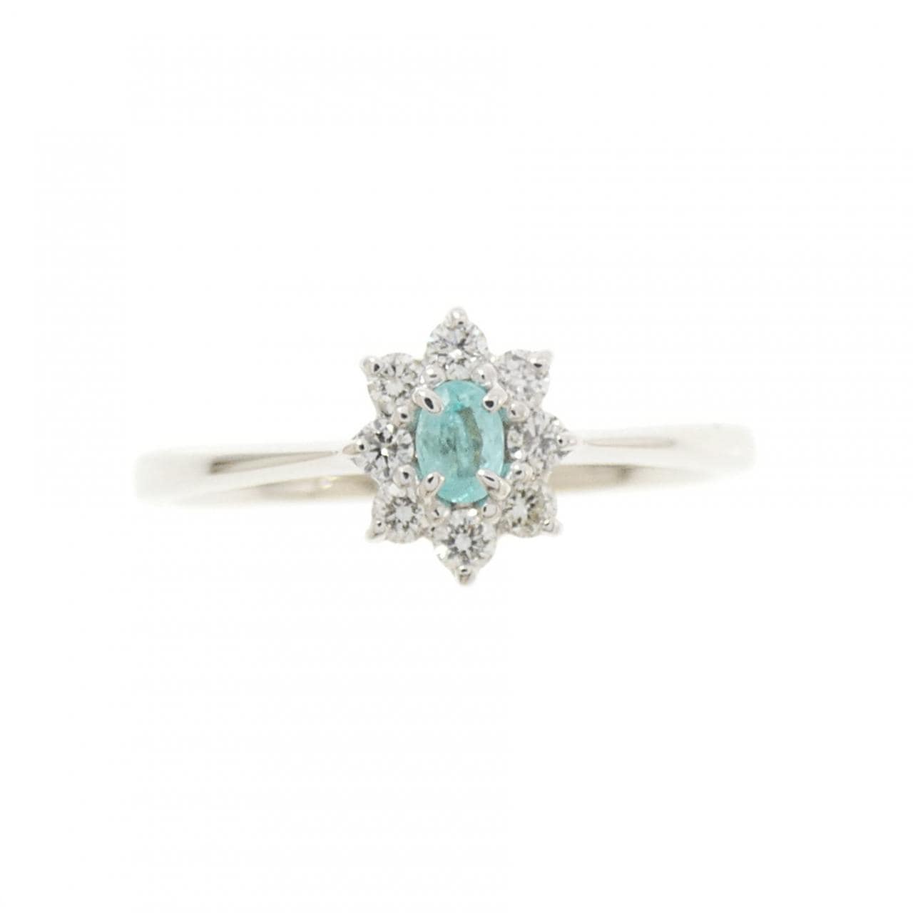 K18WG トルマリン リング 0.07CT