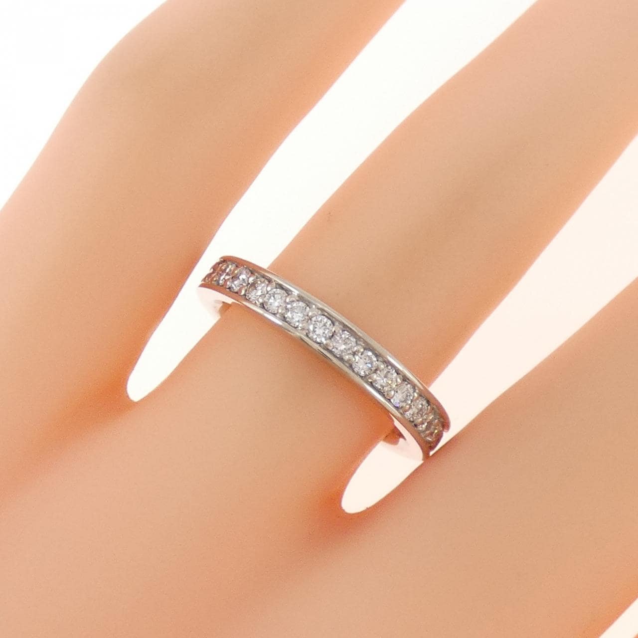 K18WG フルエタニティ ダイヤモンド リング 0.62CT