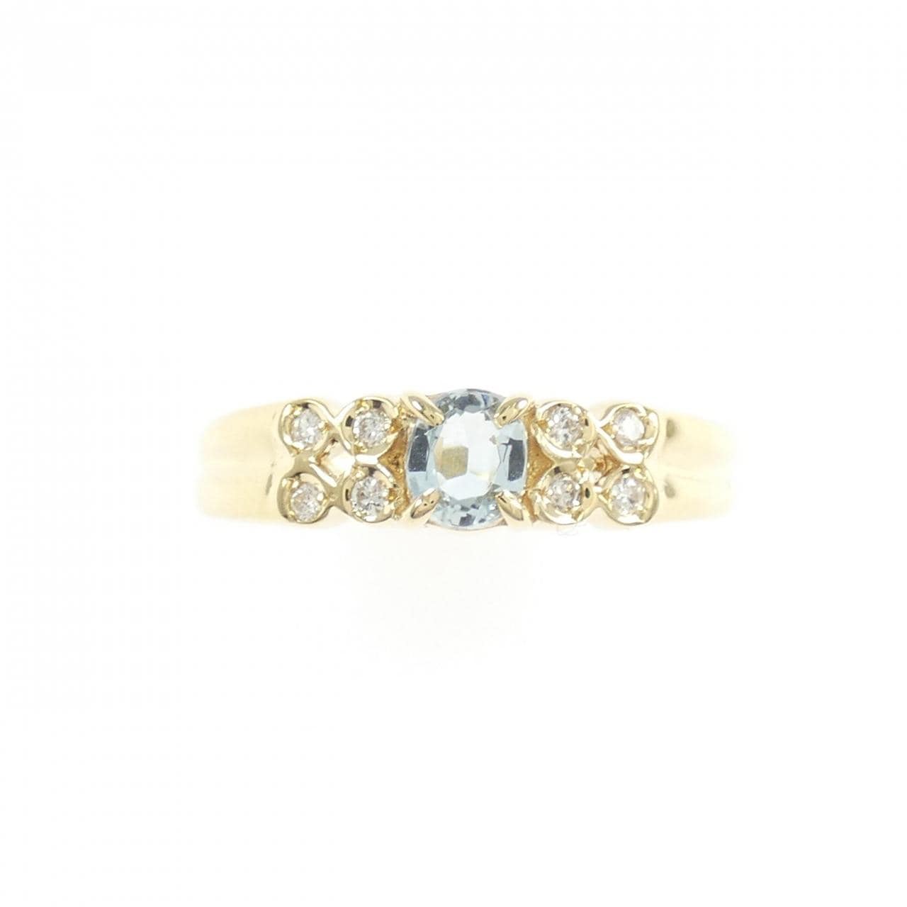K18YG Aquamarine ring