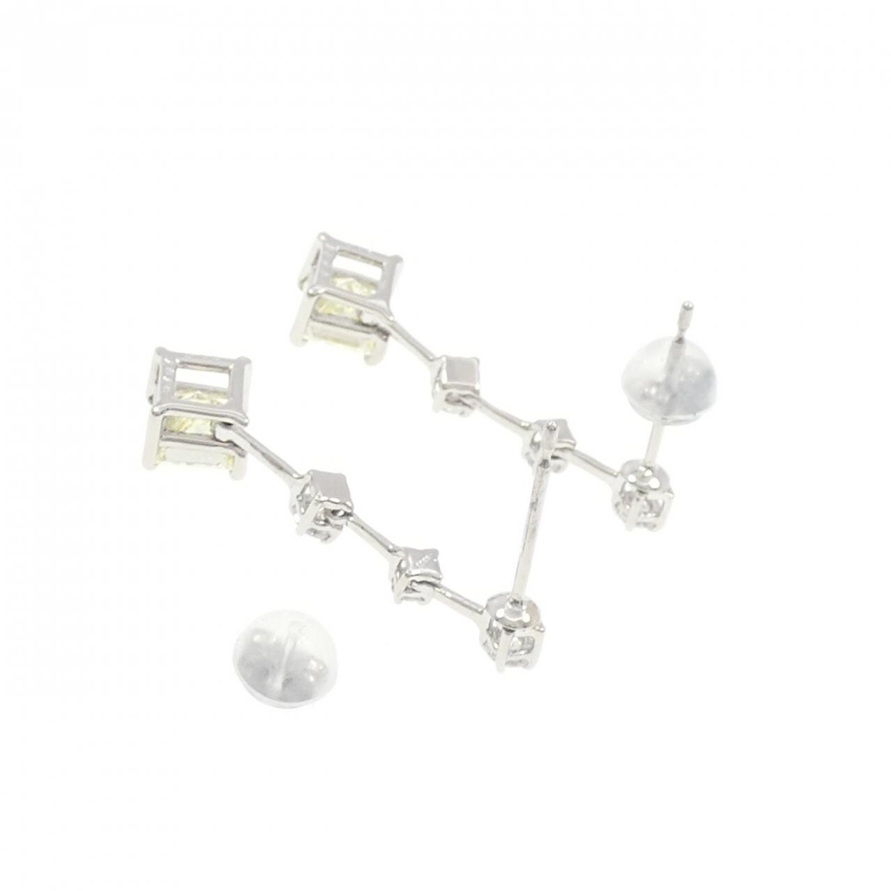 PT900 ダイヤモンド ピアス 1.705CT