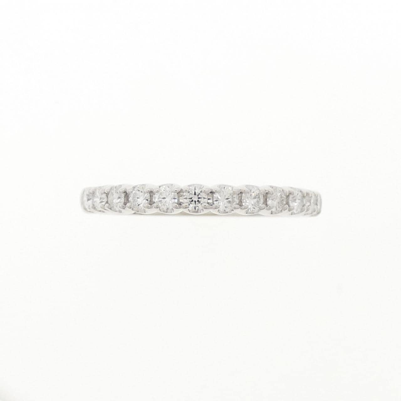 K18WG ハーフエタニティ ダイヤモンド リング 0.30CT