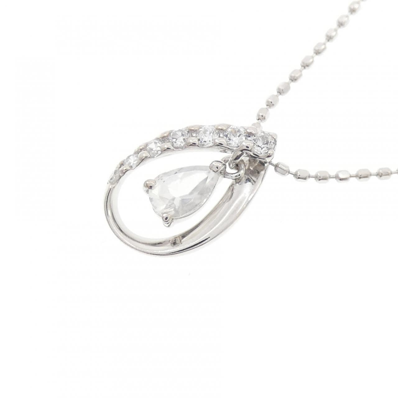 K10WG ムーンストーン ネックレス