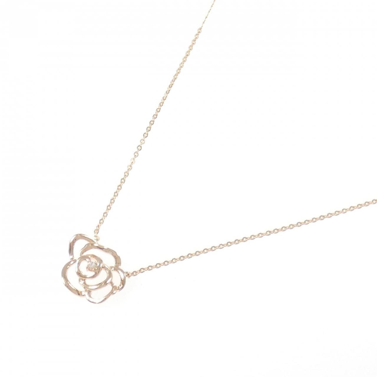 585PG/585YG ローズ ダイヤモンド ネックレス