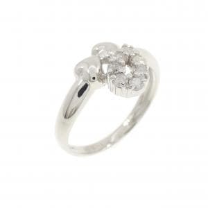 PT900 ダイヤモンド ピンキーリング 0.11CT