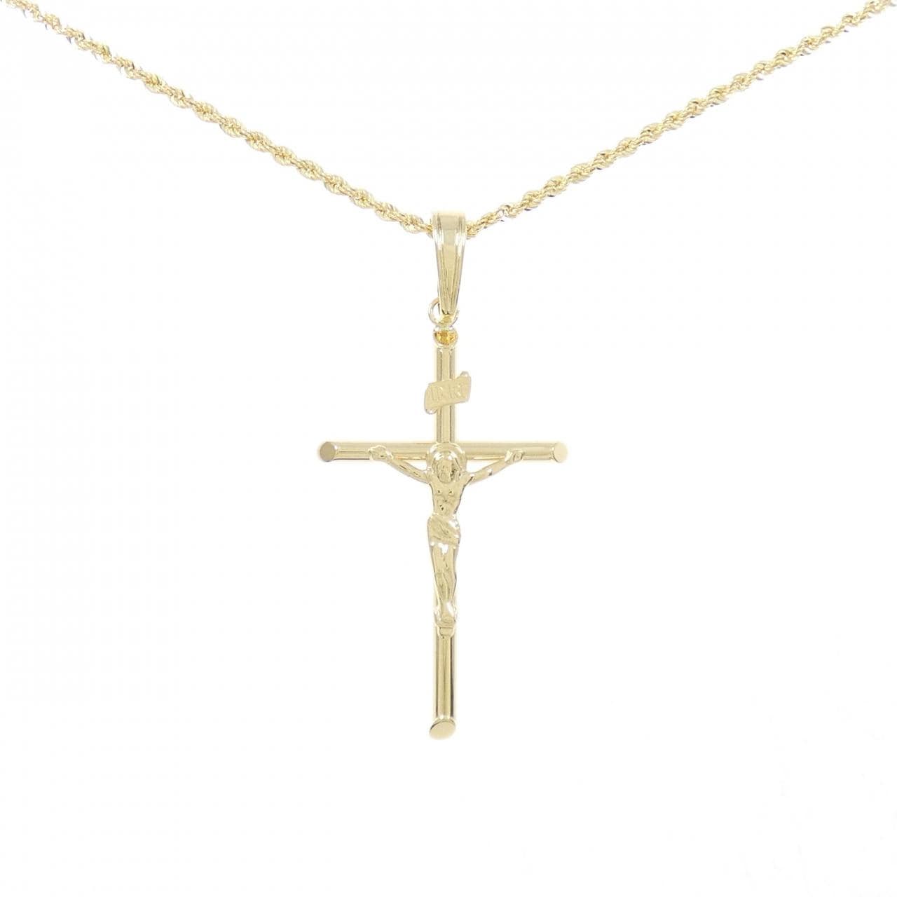 K18YG cross necklace