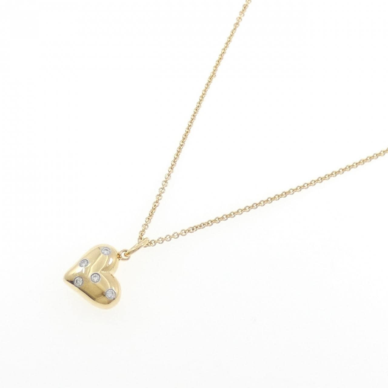 ティファニー ドッツ ピンチドハート ネックレス