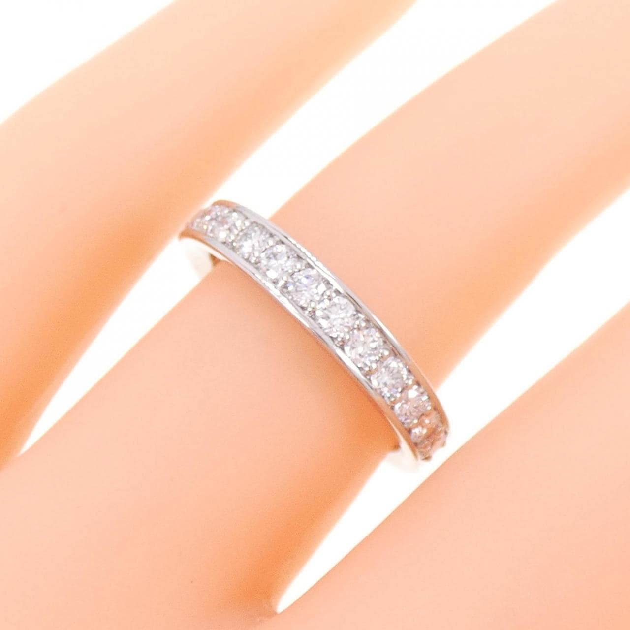 プラチナ＊ハーフエタニティリング】天然ダイヤモンド0.22ct＊9