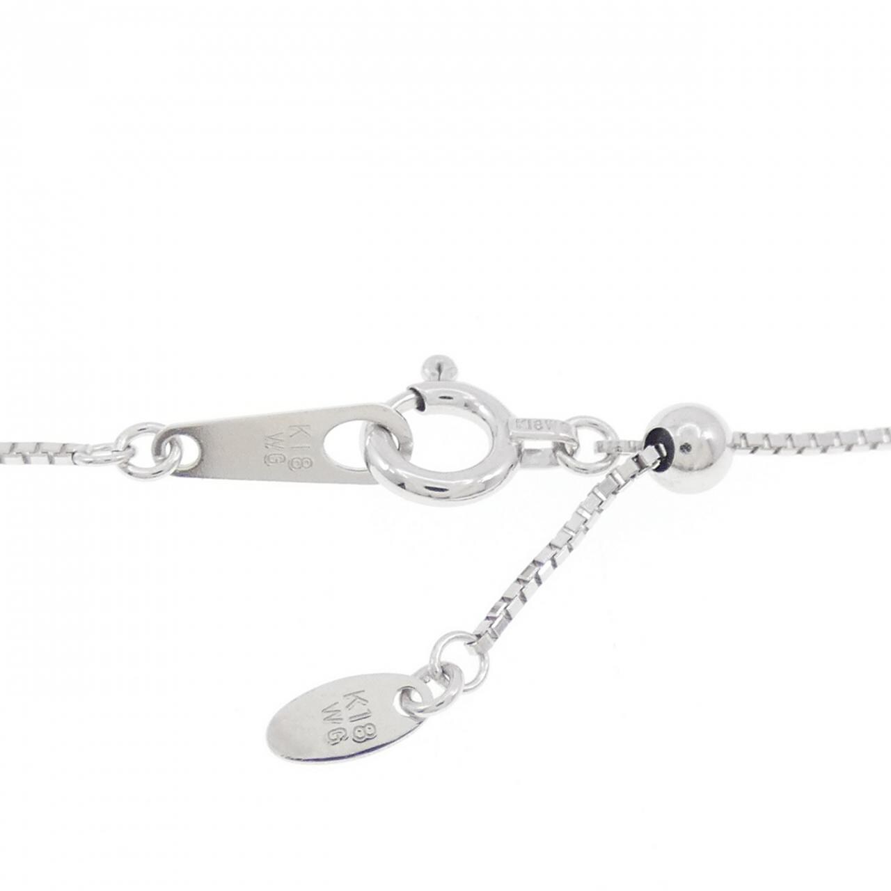 K18WG ハート ダイヤモンド ネックレス 0.60CT