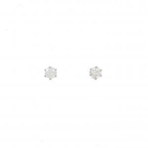 PT900 ソリティア ダイヤモンド ピアス 0.30CT