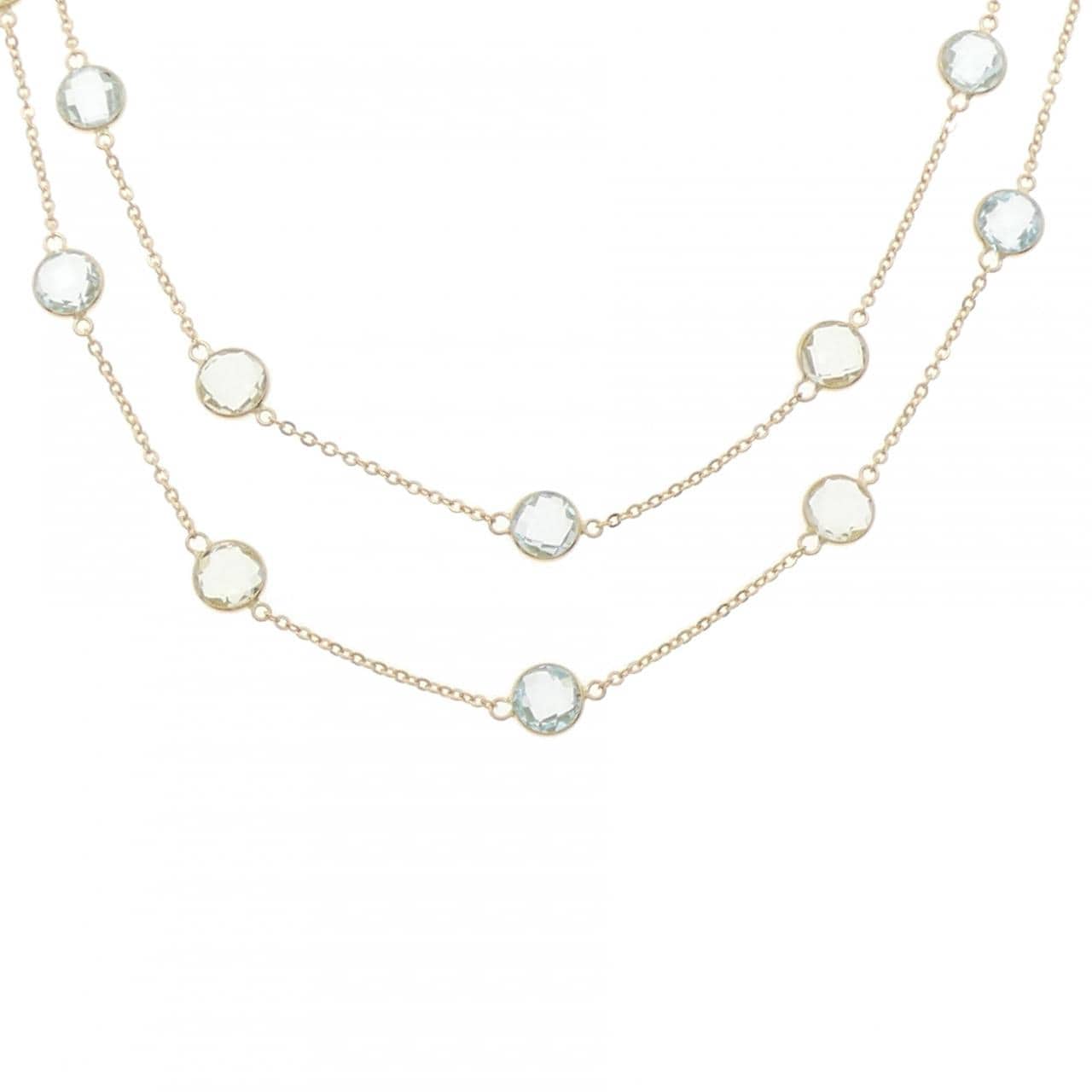 750YG ブルートパーズ ネックレス