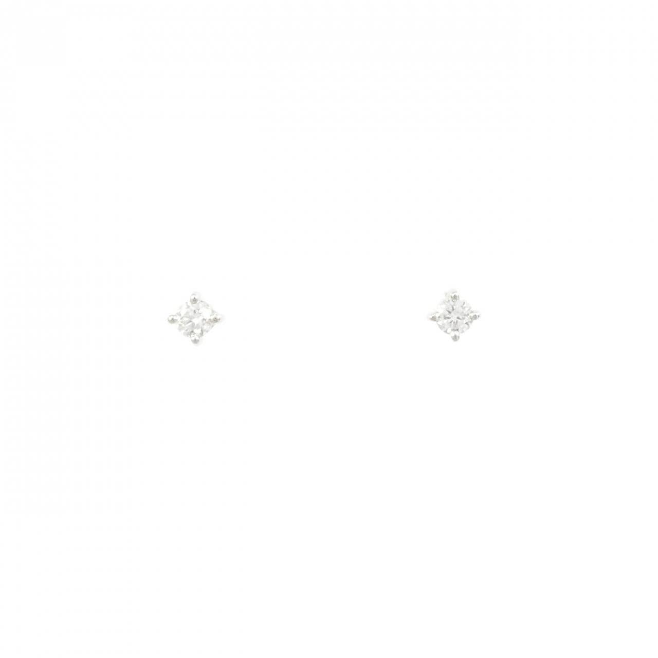 PT950/PT900 ソリティア ダイヤモンド ピアス 0.10CT