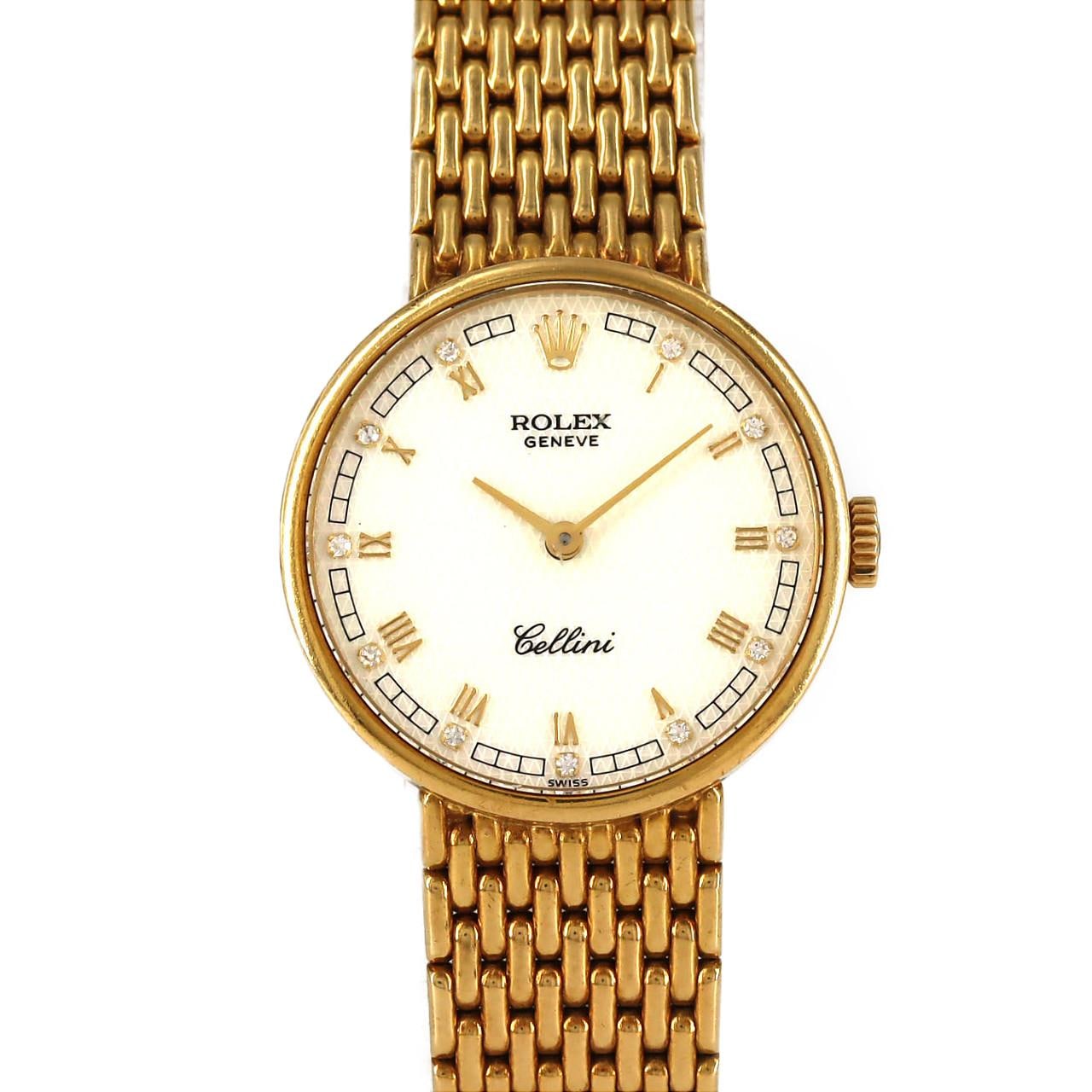 ロレックス チェリーニ YG ･11P 5041 YG 手巻 W番