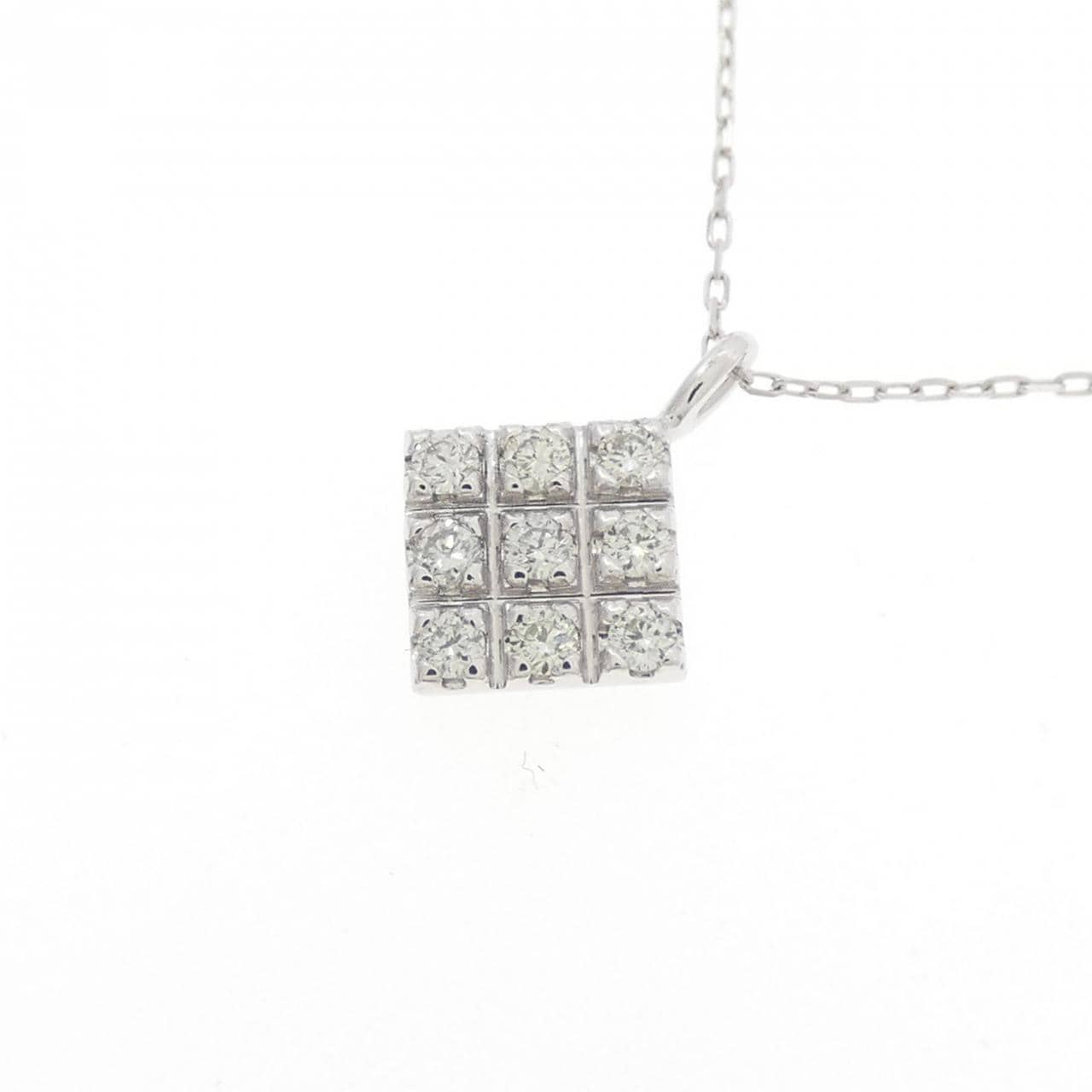 K18WG ダイヤモンド ネックレス 0.10CT