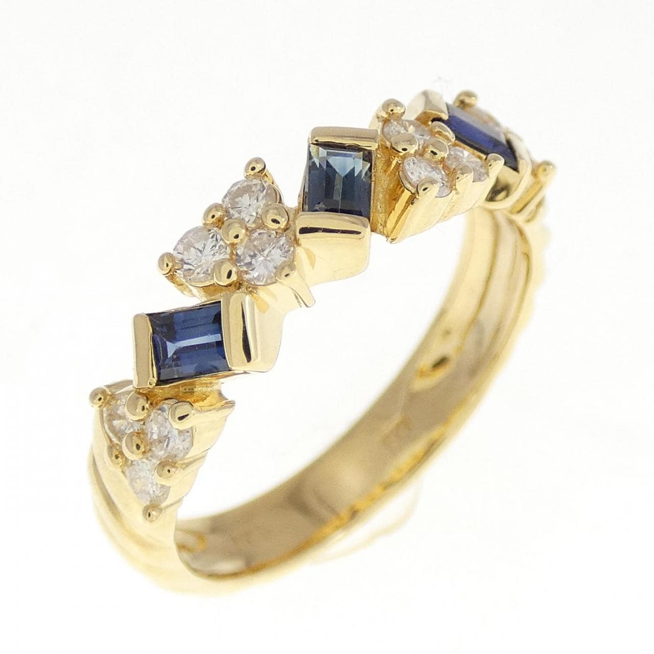 K18YG sapphire ring