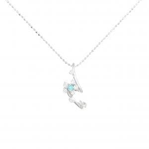 K18WG トルマリン ネックレス 0.04CT